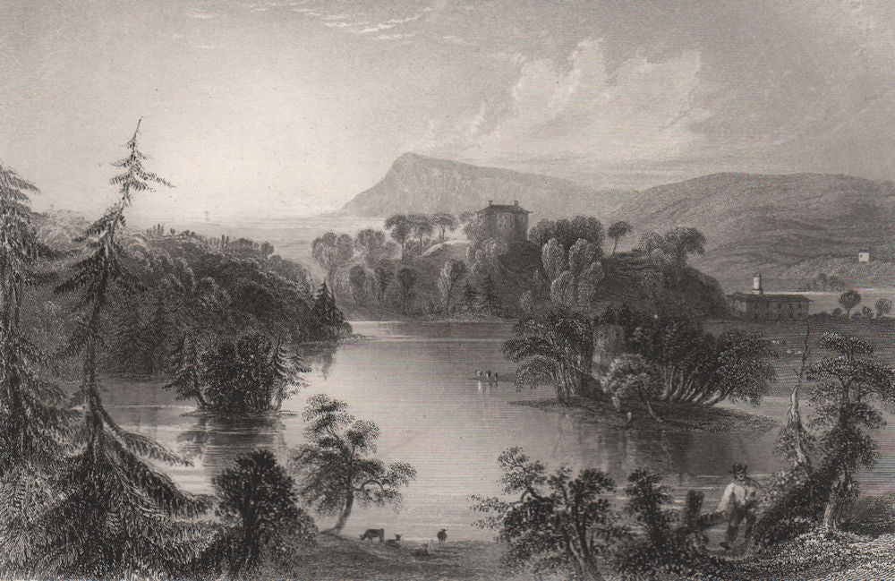 Dalswinton, on the Nith, Dumfries and Galloway. Scotland. BARTLETT c1840 print